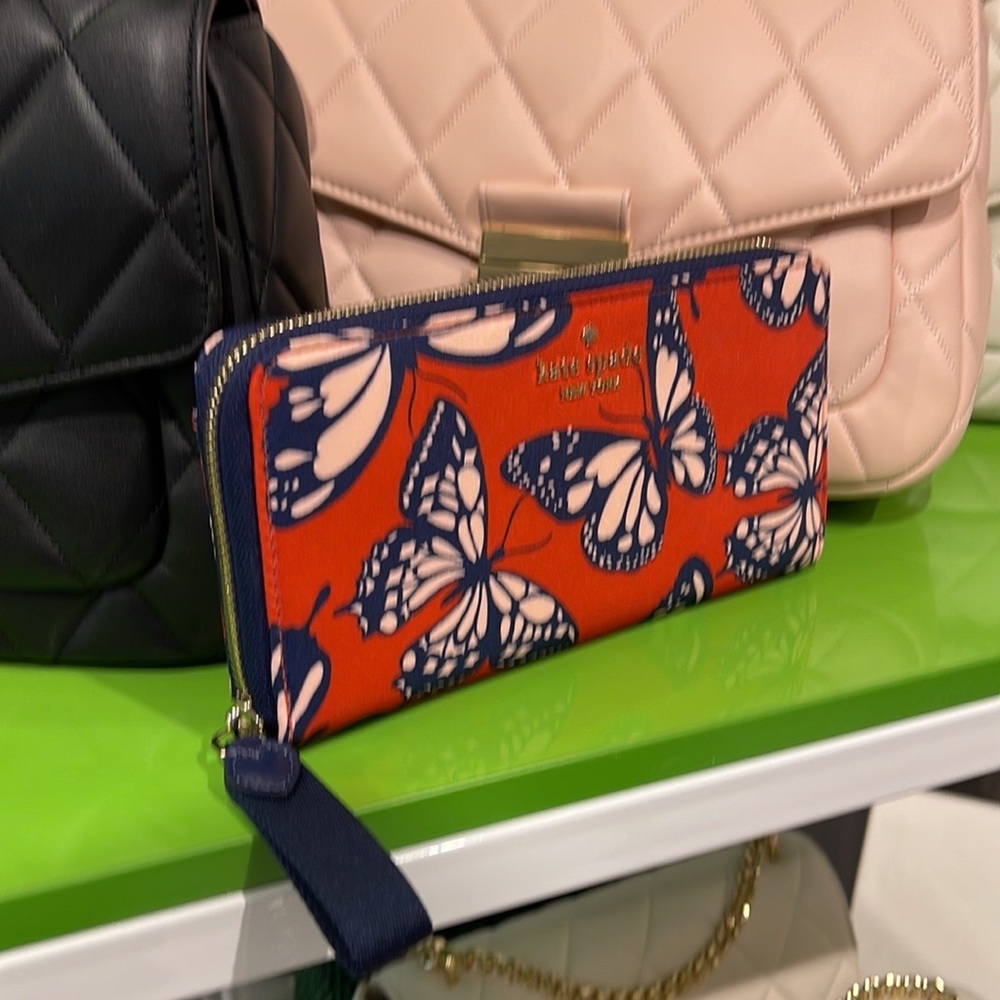 Kate Spade Chelsea Large Continental Wallet The little Better Butterfly Multi - Picture 15 of 16